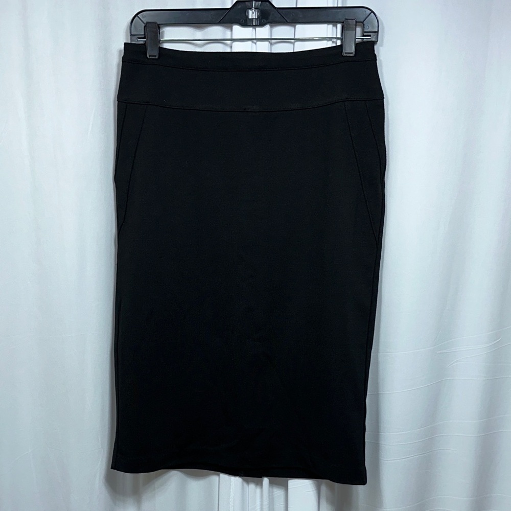 Premise Black Pencil Skirt with Sleek Waistband